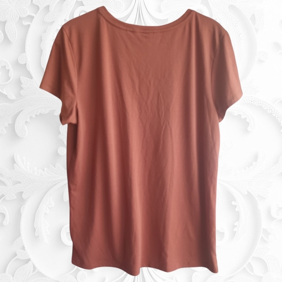 Toad & Co Short Sleeved Single Pocket T-Shirt In Rust Size Medium - Picture 3 of 3